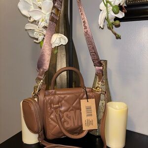 The Steve Madden Bbabi Quilted Tan Crossbody